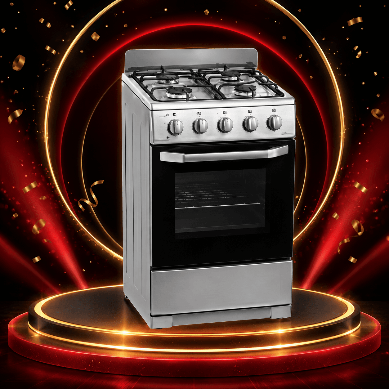Cocina a gas, premio del sorteo